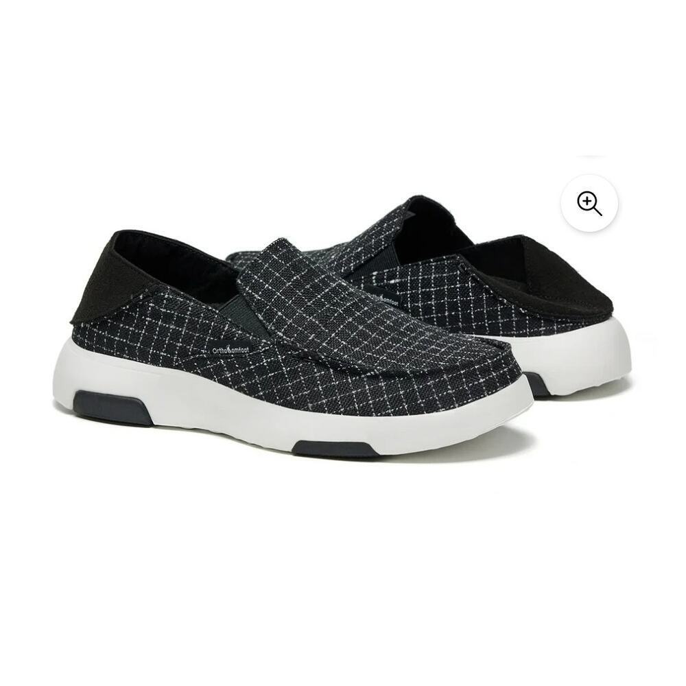 OrthoComfoot Women Slip Ons w/ Arch Support Plantar Fasciitis Orthopedic Shoes - Picture 6 of 9